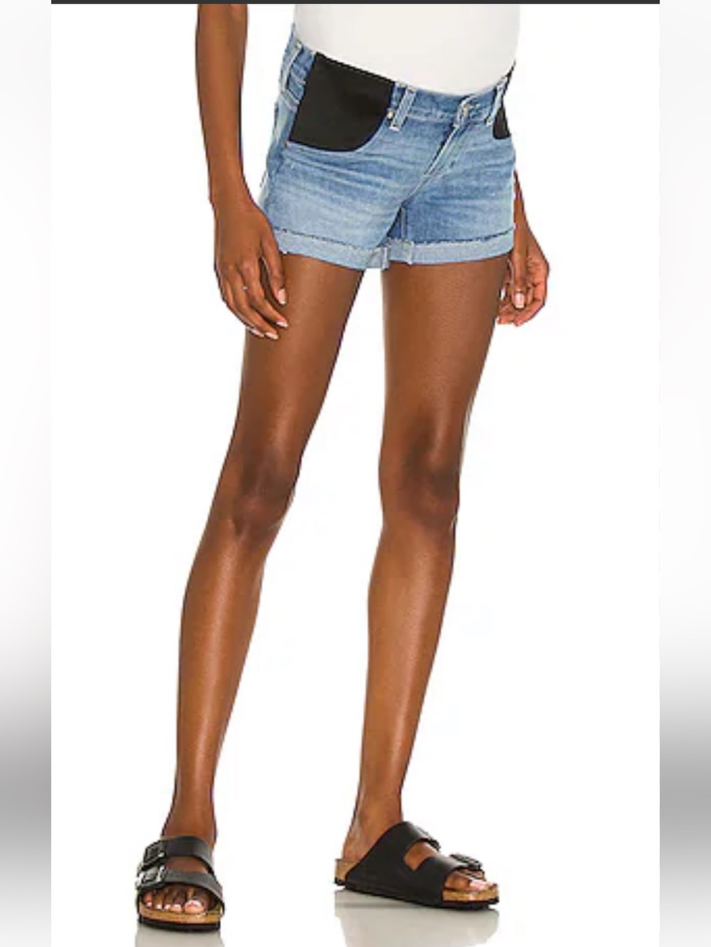 PAIGE Jimmy Jimmy Maternity Short With Elastic Waistband